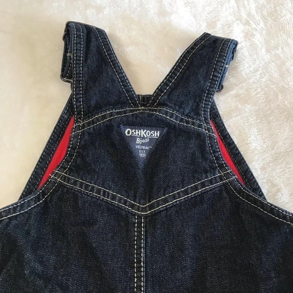 OSHKOSH B'GOSH / Toddler Fleece Lined Denim Carpenter Overalls Size 18M